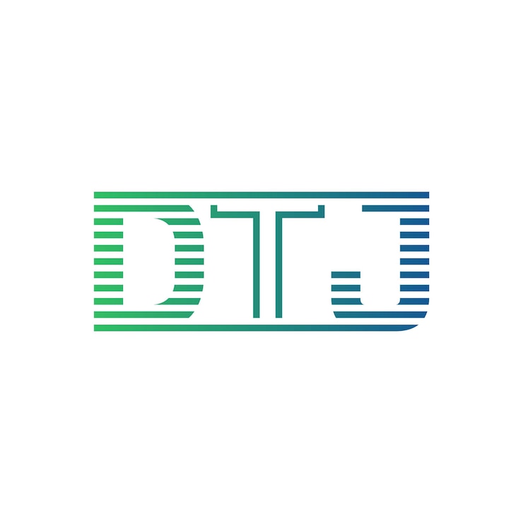 Vector moderno diseño de logotipo dtj carta dtj minimalista profesional y versátil icono de marca para la identidad empresarial