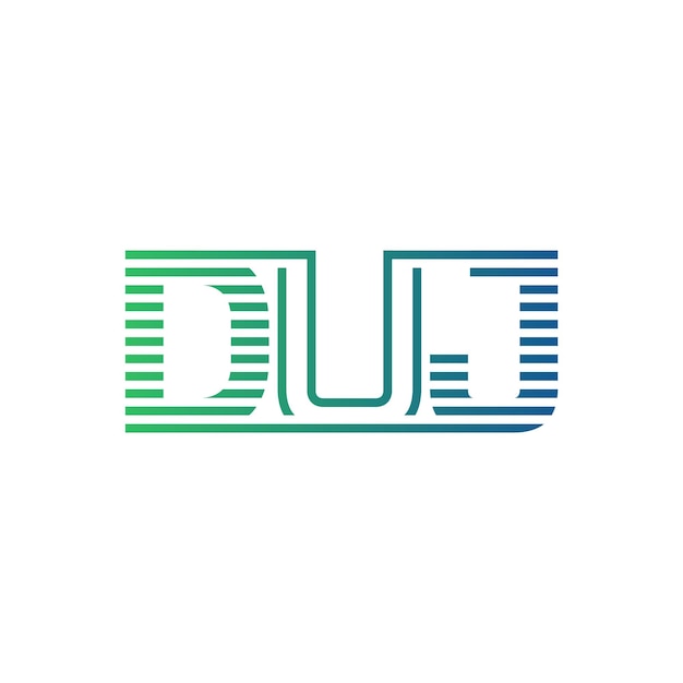 Moderno diseño de logotipo de DUJ Carta DUJ Minimalista profesional y versátil icono de marca para la identidad empresarial