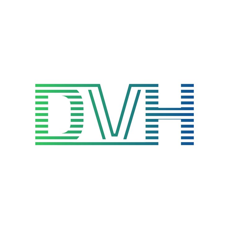 Vector moderno diseño de logotipo dvh letra dvh minimalista profesional y versátil icono de marca para la identidad empresarial