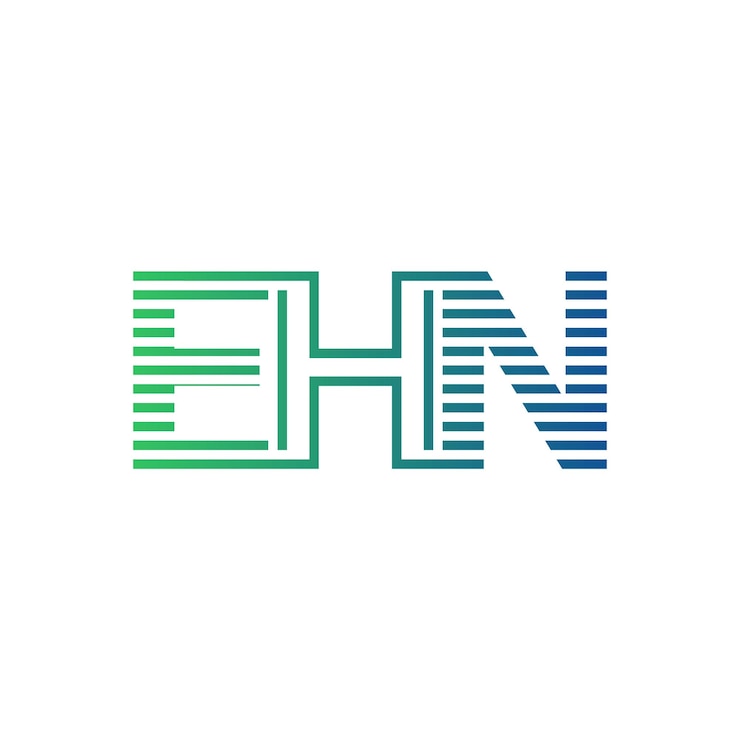 Vector moderno diseño de logotipo de ehn carta ehn minimalista profesional y versátil icono de marca para la identidad empresarial