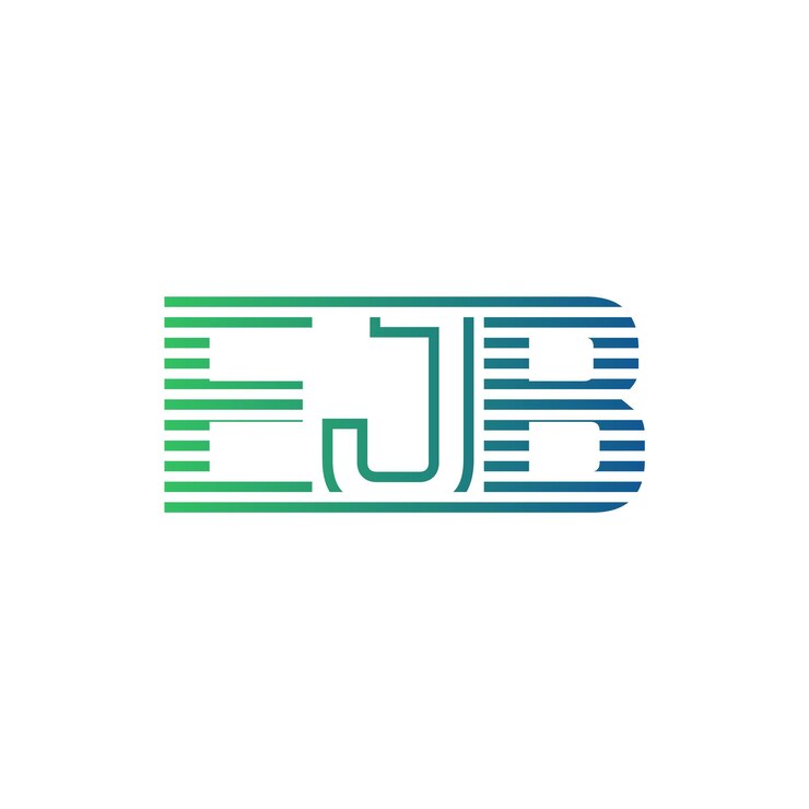 Vector moderno diseño de logotipo de ejb carta ejb minimalista profesional y versátil icono de marca para la identidad empresarial