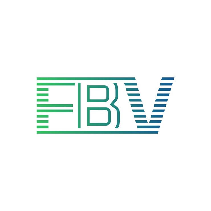 Vector moderno diseño de logotipo de fbv carta fbv minimalista profesional y versátil icono de marca para la identidad empresarial