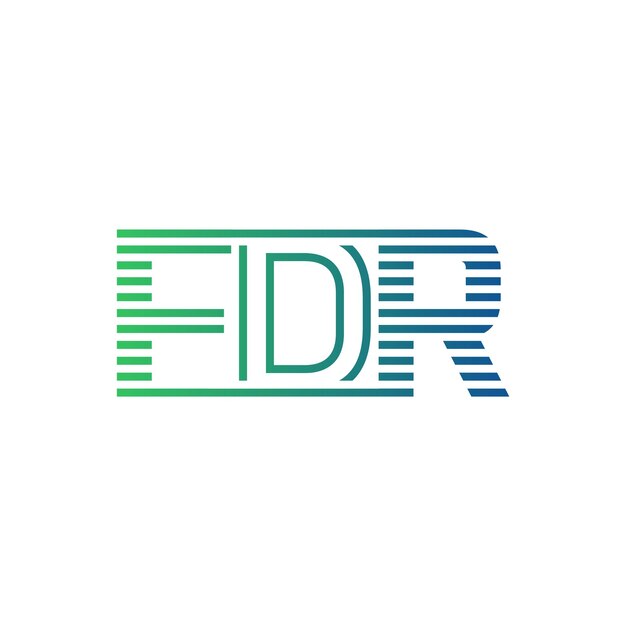 Moderno diseño de logotipo FDR Carta FDR Icon de marca minimalista profesional y versátil para la identidad empresarial