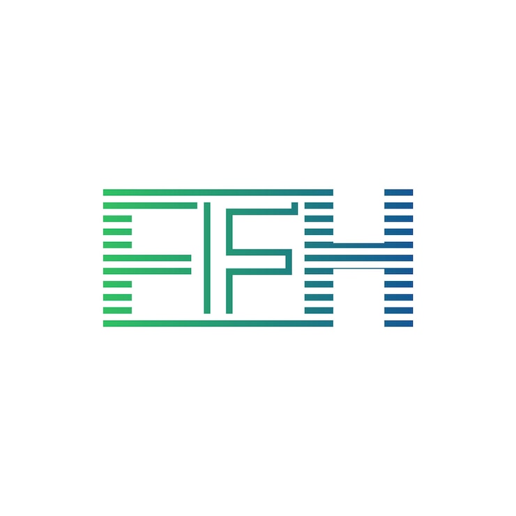 Vector moderno diseño de logotipo de ffh carta ffh minimalista profesional y versátil icono de marca para la identidad empresarial