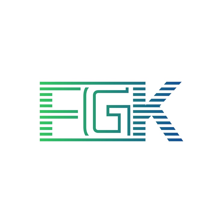Vector moderno diseño de logotipo de fgk carta fgk minimalista profesional y versátil icono de marca para la identidad empresarial