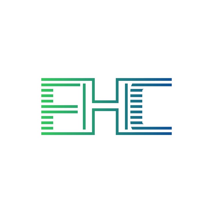 Vector moderno diseño de logotipo de fhc carta fhc minimalista profesional y versátil icono de marca para la identidad empresarial