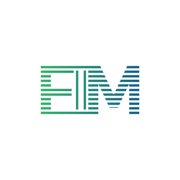 Moderno diseño de logotipo FIM Carta FIM minimalista profesional y versátil icono de marca para la identidad empresarial