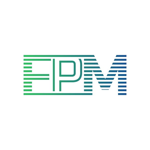 Moderno diseño de logotipo de FPM Carta FPM minimalista profesional y versátil icono de marca para la identidad empresarial