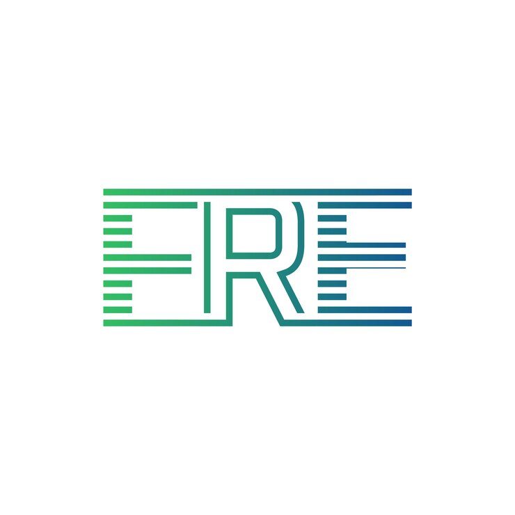 Vector moderno diseño de logotipo fre carta fre minimalista profesional y versátil icono de marca para la identidad empresarial