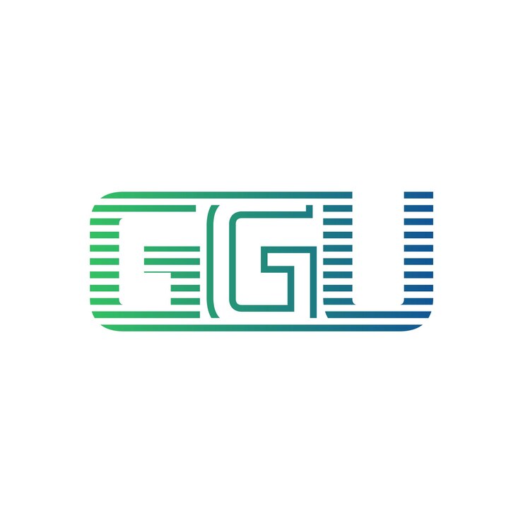 Vector moderno diseño de logotipo de ggu carta ggu minimalista profesional y versátil icon de marca para la identidad empresarial