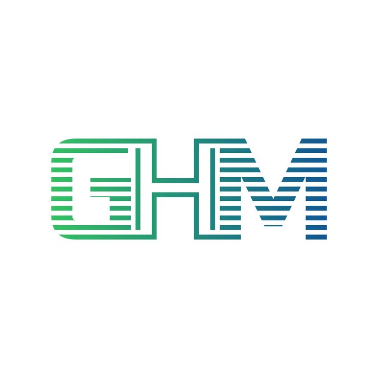 Vector moderno diseño de logotipo de ghm carta ghm minimalista profesional y versátil icono de marca para la identidad empresarial