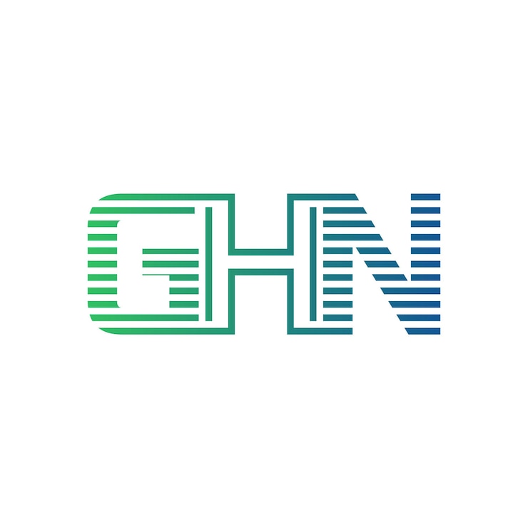 Vector moderno diseño de logotipo de ghn carta ghn minimalista profesional y versátil icono de marca para la identidad empresarial