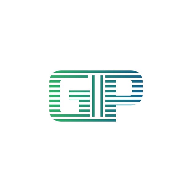 Moderno diseño de logotipo de GIP Carta GIP minimalista profesional y versátil icono de marca para la identidad empresarial