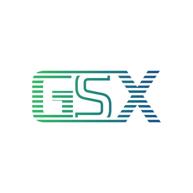 Moderno diseño de logotipo de GSX Carta GSX minimalista profesional y versátil icono de marca para la identidad empresarial