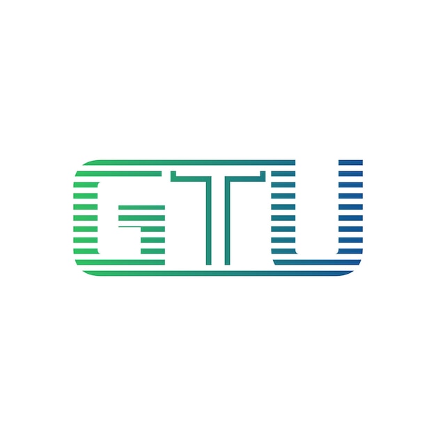 Moderno diseño de logotipo de GTU letra GTU minimalista profesional y versátil icono de marca para la identidad empresarial