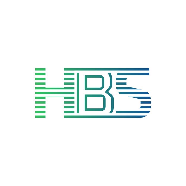 Moderno diseño de logotipo de HBS Carta HBS minimalista profesional y versátil icono de marca para la identidad empresarial