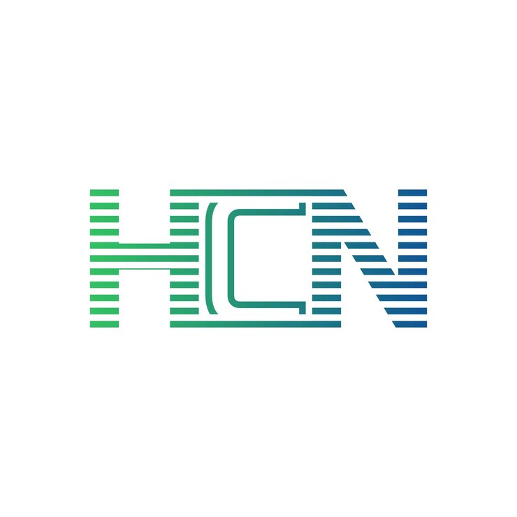 Vector moderno diseño de logotipo de hcn carta hcn minimalista profesional y versátil icono de marca para la identidad empresarial