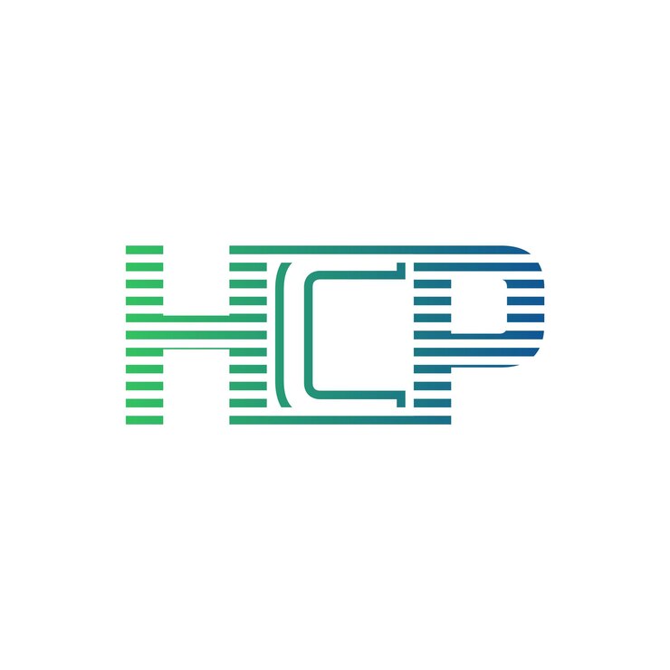Vector moderno diseño de logotipo de hcp carta hcp minimalista profesional y versátil icono de marca para la identidad empresarial