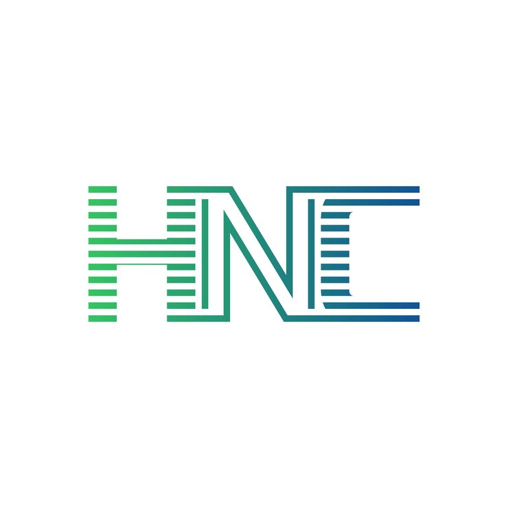 Vector moderno diseño de logotipo hnc carta hnc minimalista profesional y versátil icono de marca para la identidad empresarial