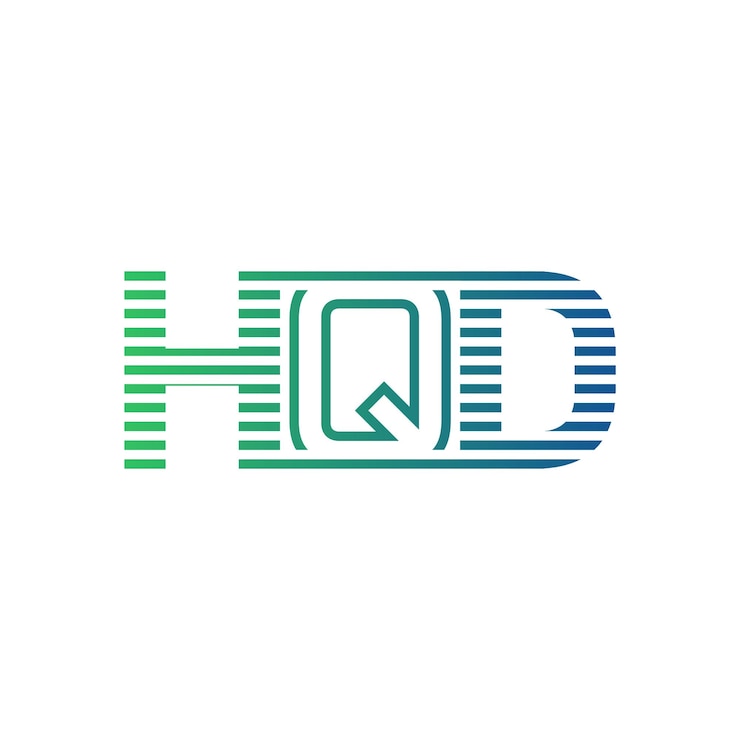 Vector moderno diseño de logotipo de hqd carta hqd minimalista profesional y versátil icono de marca para la identidad empresarial
