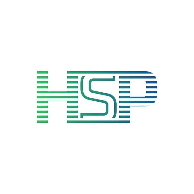 Moderno diseño de logotipo de HSP Carta HSP minimalista profesional y versátil icono de marca para la identidad empresarial