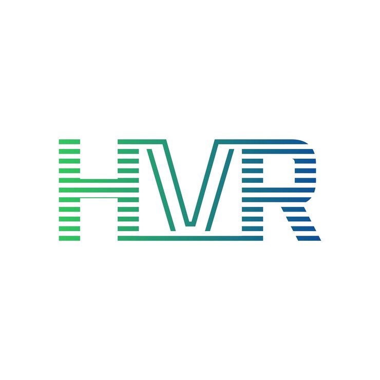 Vector moderno diseño de logotipo de hvr carta hvr minimalista profesional y versátil icono de marca para la identidad empresarial