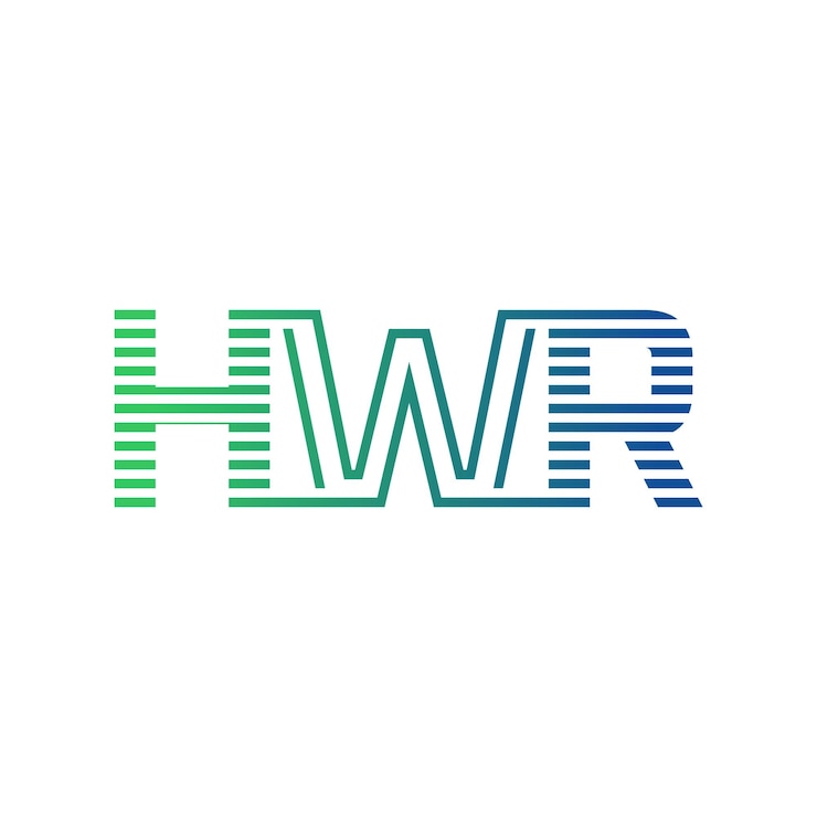 Vector moderno diseño de logotipo de hwr carta hwr minimalista profesional y versátil icono de marca para la identidad empresarial