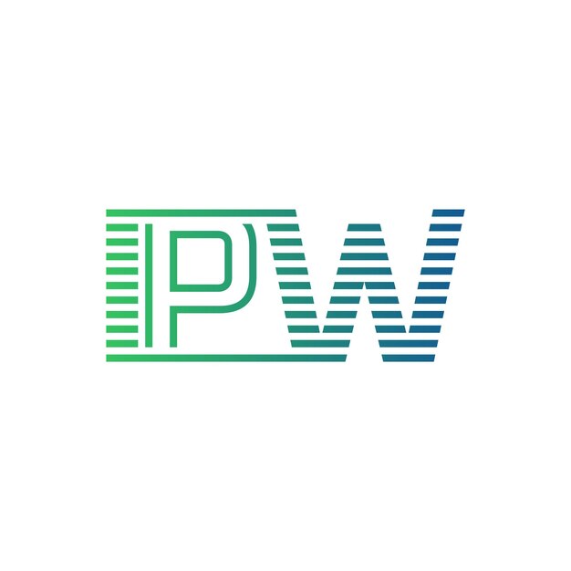 Moderno diseño de logotipo IPW Carta IPW minimalista profesional y versátil icono de marca para la identidad empresarial