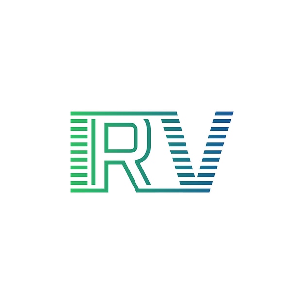 Moderno diseño de logotipo de IRV Carta IRV minimalista profesional y versátil icono de marca para la identidad empresarial