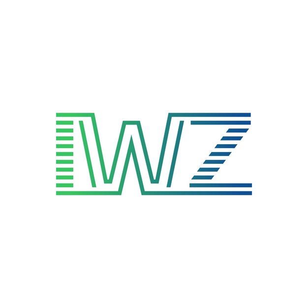 Moderno diseño de logotipo de IWZ Carta IWZ Minimalista Profesional y Versátil Icono de marca para la identidad empresarial