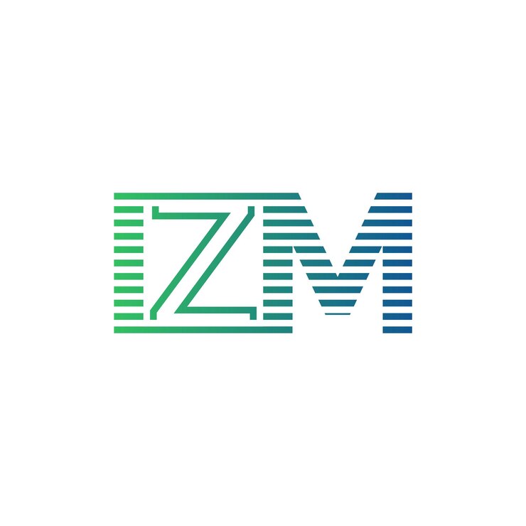 Vector moderno diseño de logotipo de izm carta izm minimalista profesional y versátil icono de marca para la identidad empresarial