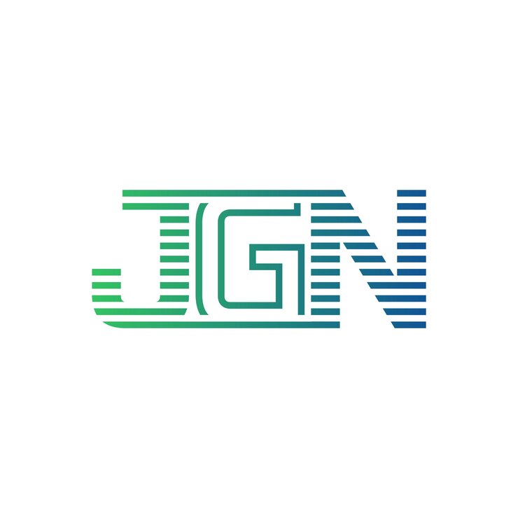 Vector moderno diseño de logotipo de jgn carta jgn minimalista profesional y versátil icono de marca para la identidad empresarial
