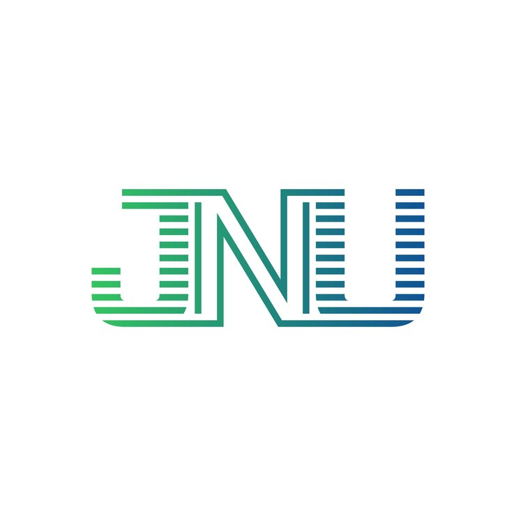 Vector moderno diseño de logotipo de jnu carta jnu minimalista profesional y versátil icono de marca para la identidad empresarial
