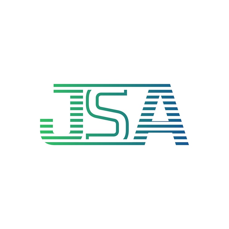 Vector moderno diseño de logotipo de jsa carta jsa minimalista profesional y versátil icono de marca para la identidad empresarial