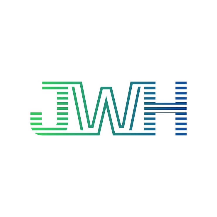 Vector moderno diseño de logotipo de jwh carta jwh minimalista profesional y versátil icono de marca para la identidad empresarial