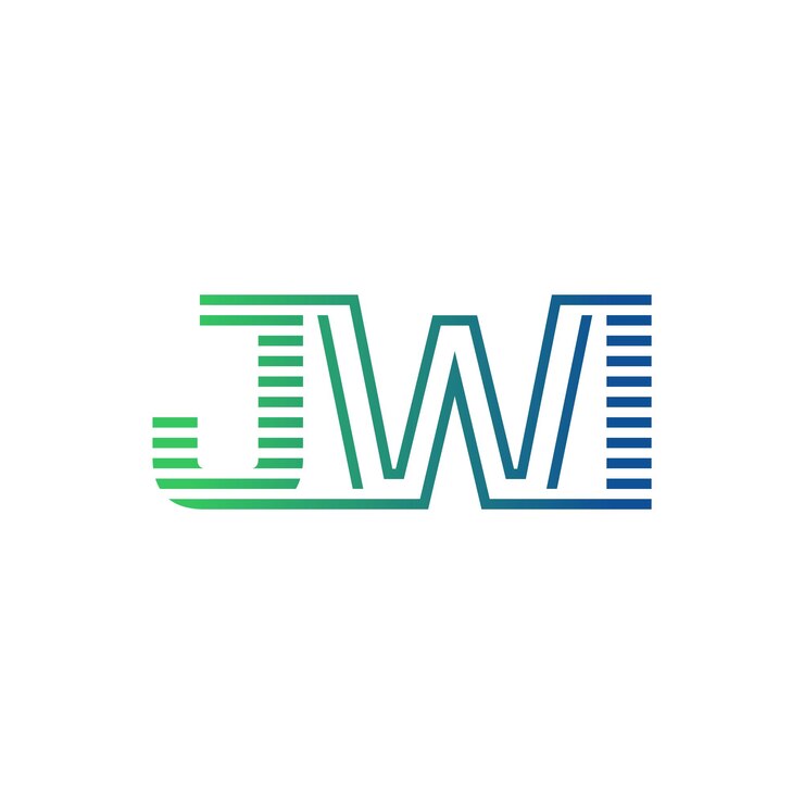 Vector moderno diseño de logotipo jwi carta jwi minimalista profesional y versátil icono de marca para la identidad empresarial