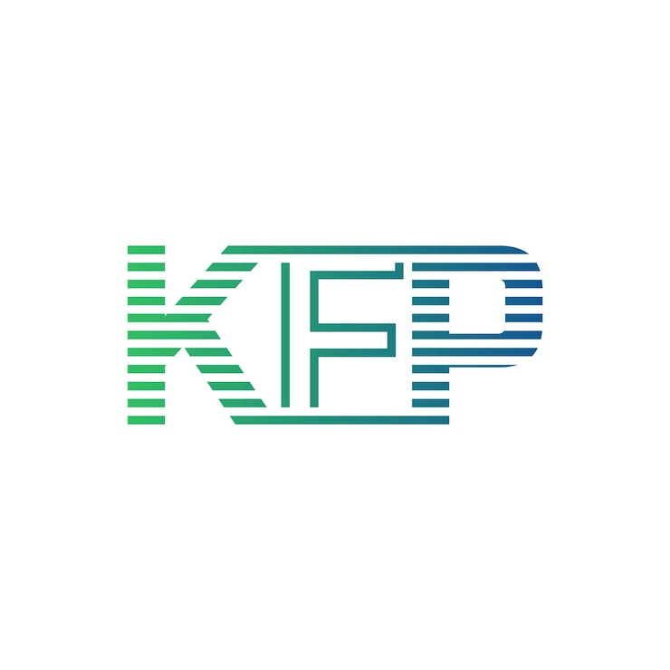 Vector moderno diseño de logotipo de kfp carta kfp minimalista profesional y versátil icono de marca para la identidad empresarial