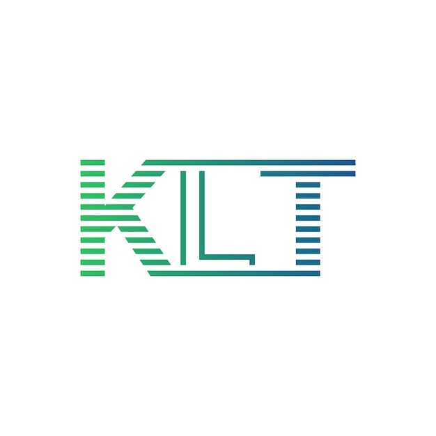 Moderno diseño de logotipo de KLT Carta KLT Minimalista Profesional y versátil icono de marca para la identidad empresarial