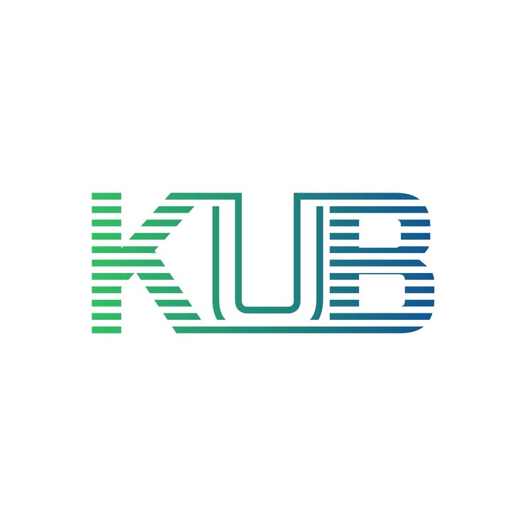 Vector moderno diseño de logotipo kub carta kub minimalista profesional y versátil icono de marca para la identidad empresarial