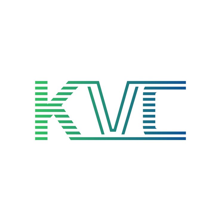 Vector moderno diseño de logotipo de kvc carta kvc minimalista profesional y versátil icono de marca para la identidad empresarial