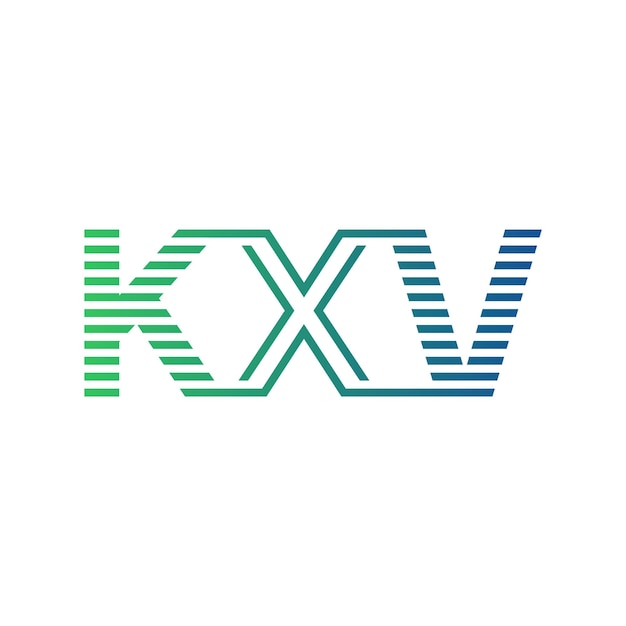 Moderno diseño de logotipo KXV Carta KXV minimalista profesional y versátil icono de marca para la identidad empresarial