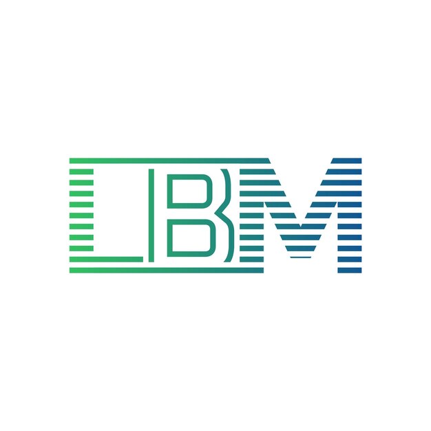 Moderno diseño de logotipo de LBM Carta LBM minimalista profesional y versátil icono de marca para la identidad empresarial