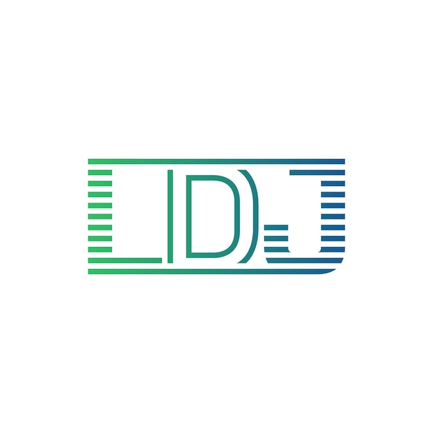 Moderno diseño de logotipo de LDJ Carta LDJ minimalista profesional y versátil icono de marca para la identidad empresarial
