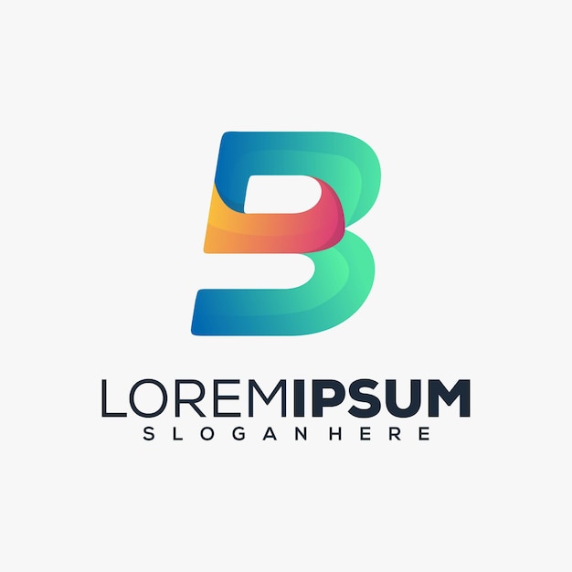 moderno diseño de logotipo letra b