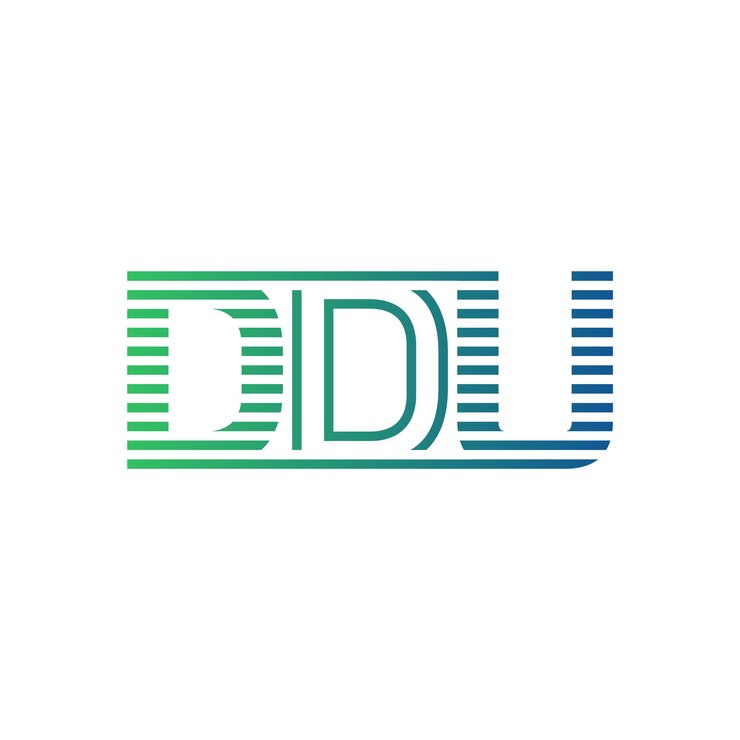 Vector moderno diseño de logotipo de letra ddu minimalista profesional y versátil icono de marca para la identidad empresarial