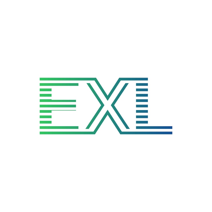 Vector moderno diseño de logotipo letra exl minimalista profesional y versátil icono de marca para la identidad empresarial