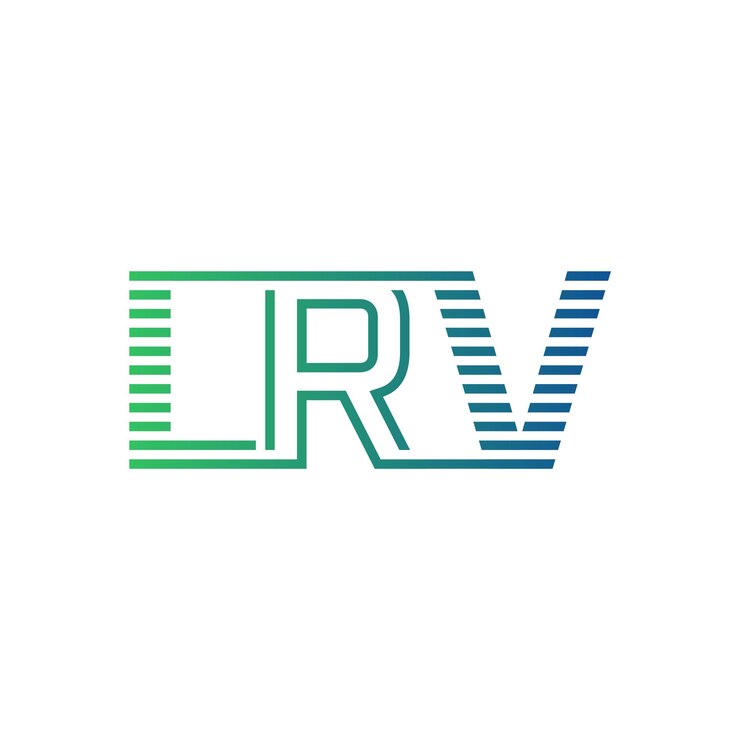 Vector moderno diseño de logotipo de letra lrv minimalista profesional y versátil icono de marca para la identidad empresarial