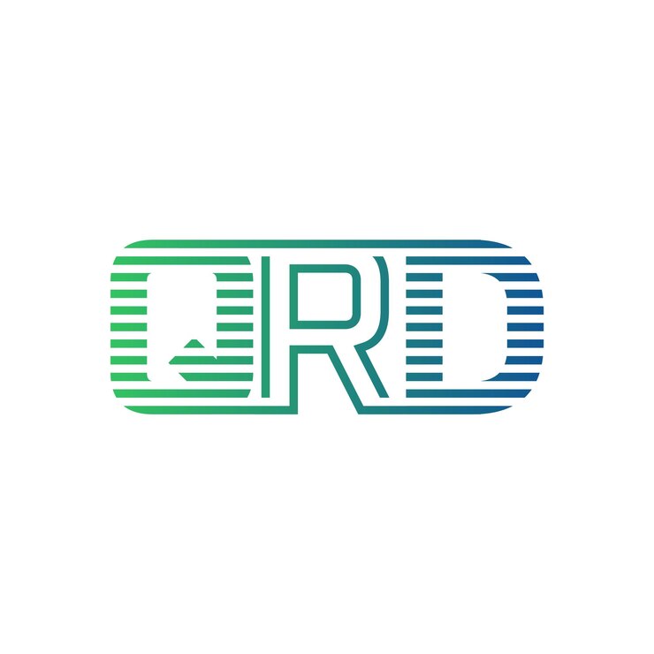 Vector moderno diseño de logotipo de letra qrd minimalista profesional y versátil icono de marca para la identidad empresarial