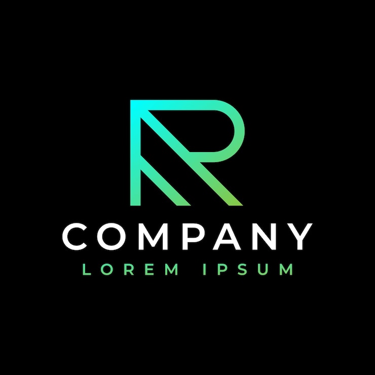 Vector moderno diseño de logotipo letra r