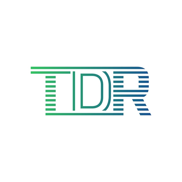 Moderno diseño de logotipo de letra TDR TDR minimalista profesional y versátil icono de marca para la identidad empresarial